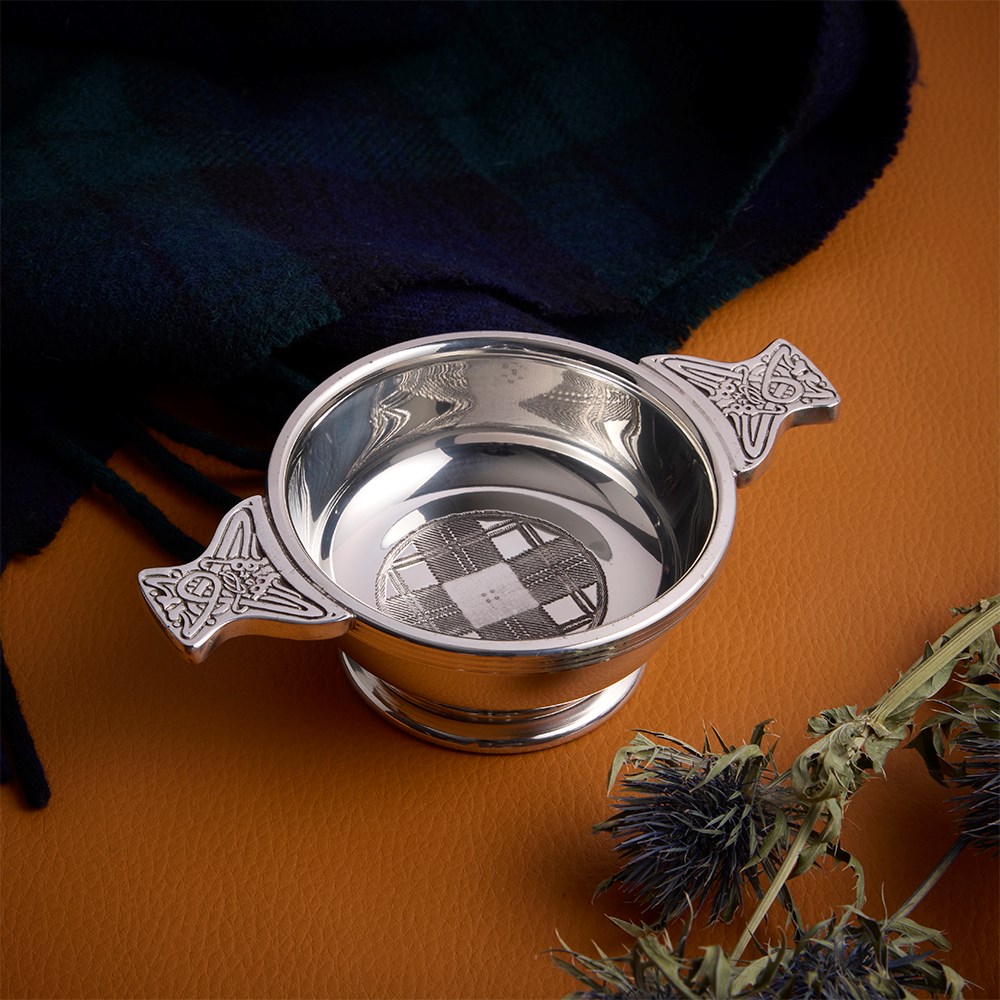 Tartan Standard Pewter Quaich