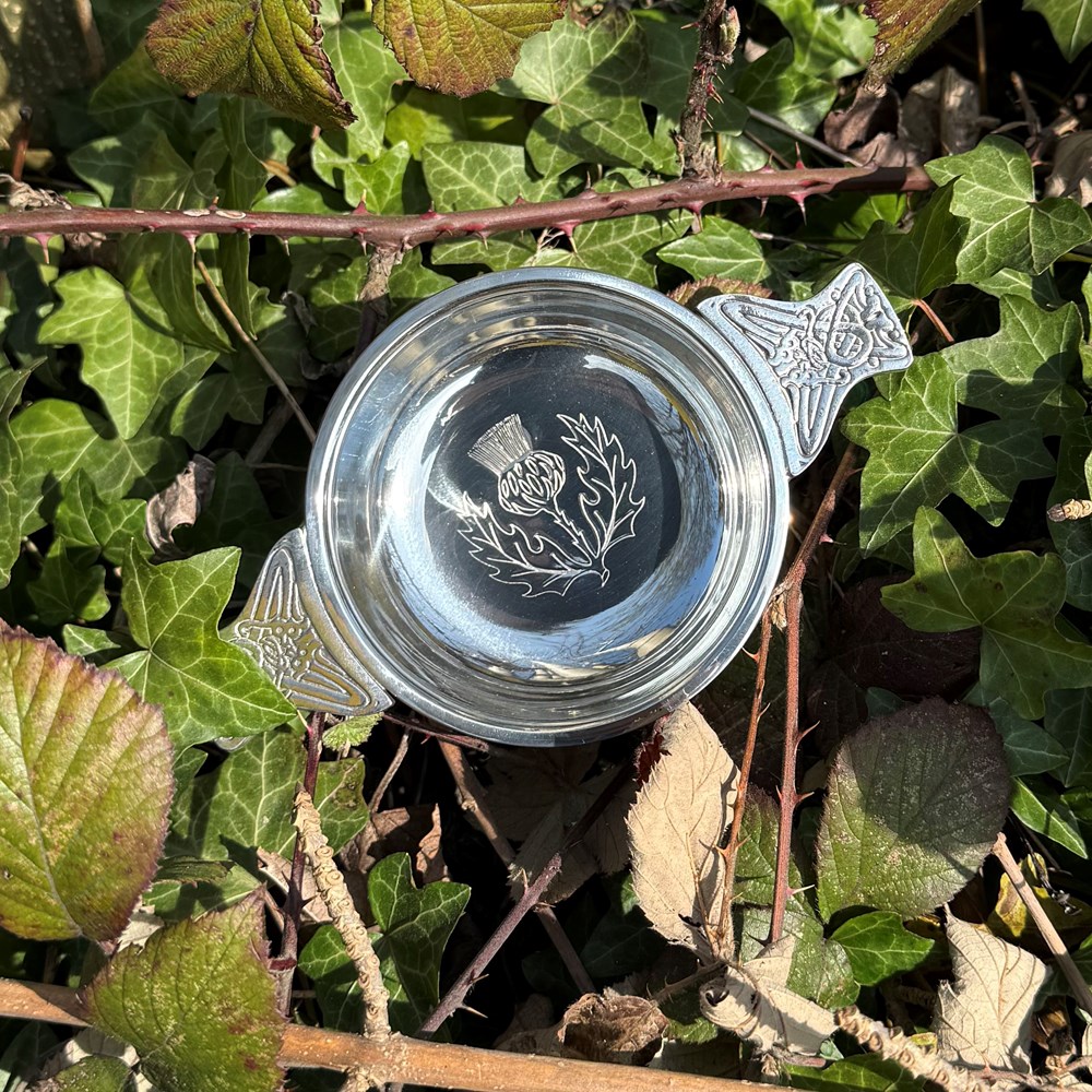 Standard Thistle Pewter Quaich Standard Thistle Pewter Quaich