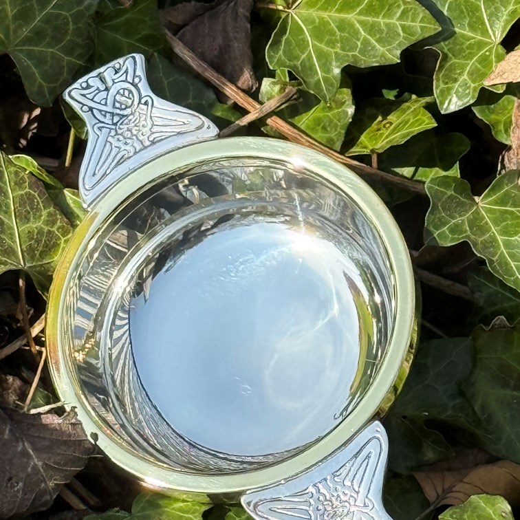 Standard Brass Rim Pewter Quaich | Standard Brass Rim Pewter Quai