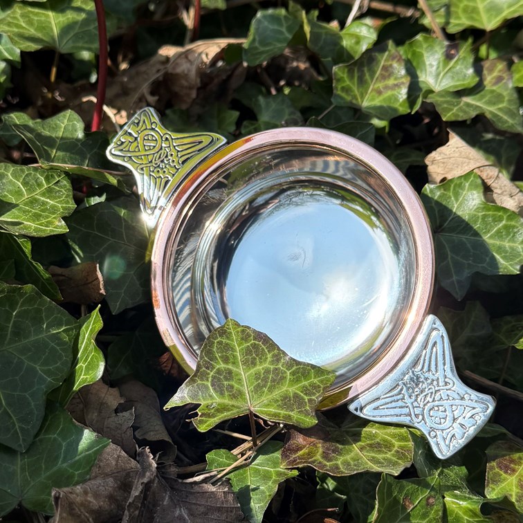 Standard Copper Rim Pewter Quaich Standard Copper Rim Pewter Quaich