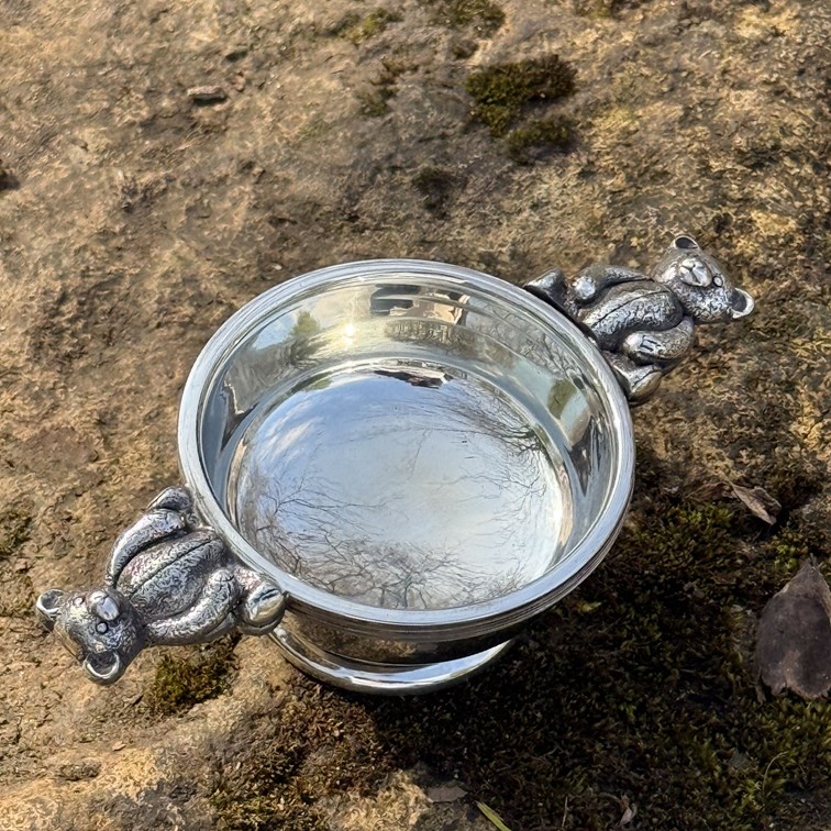 Teddy Handle Pewter Quaich Teddy Handle Pewter Quaich