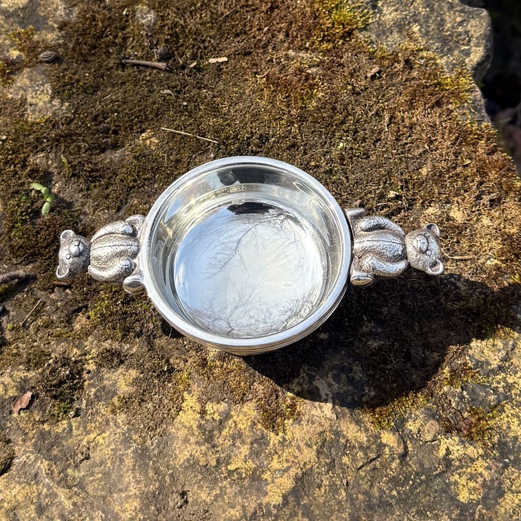 Teddy Handle Pewter Quaich Teddy Handle Pewter Quaich