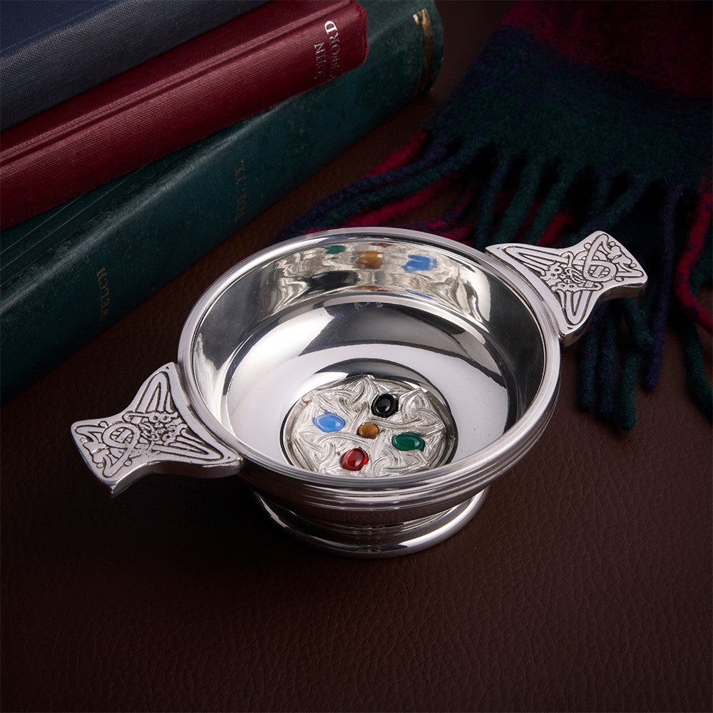 Gem Cross Standard Pewter Quaich