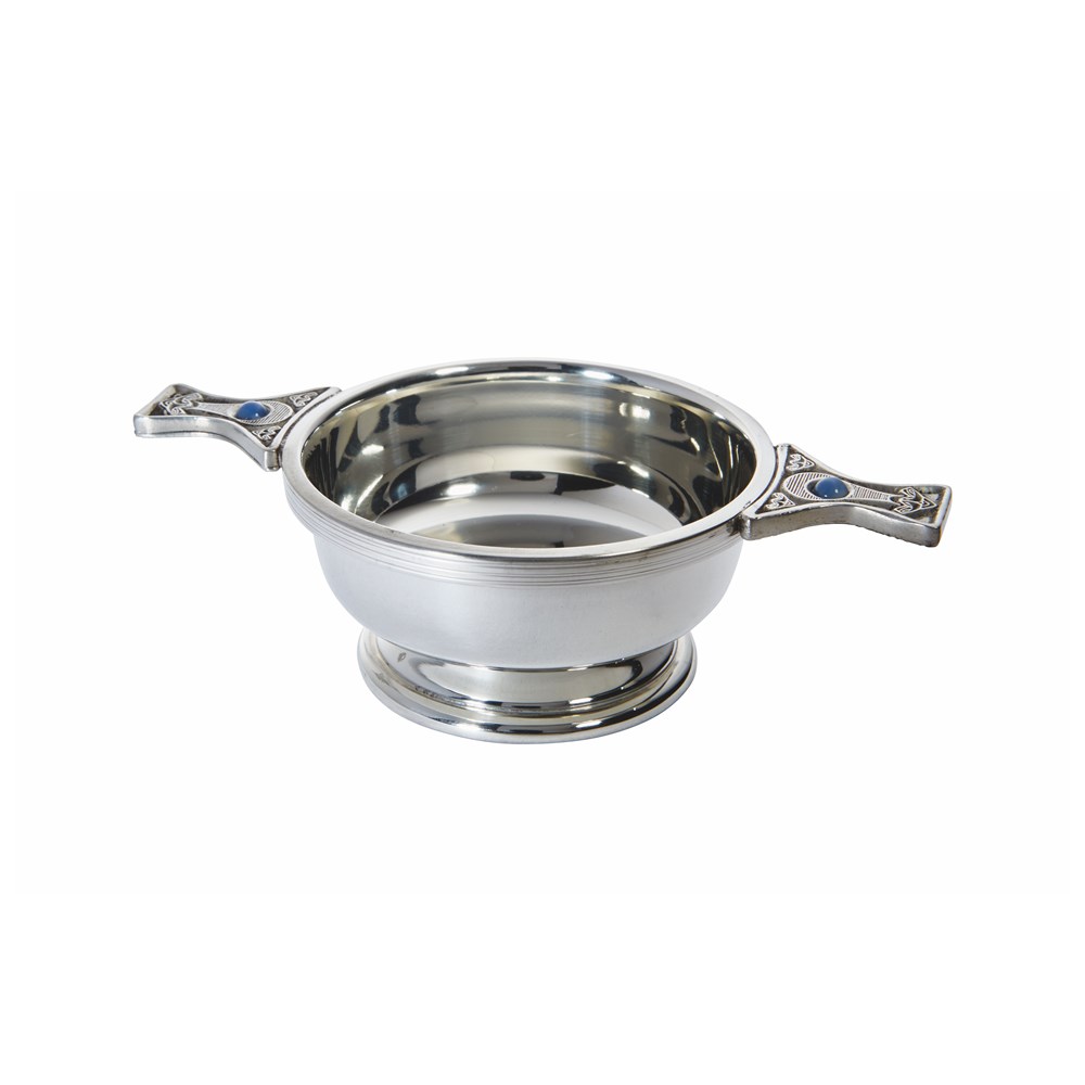 Gem Handle Standard Pewter Quaich