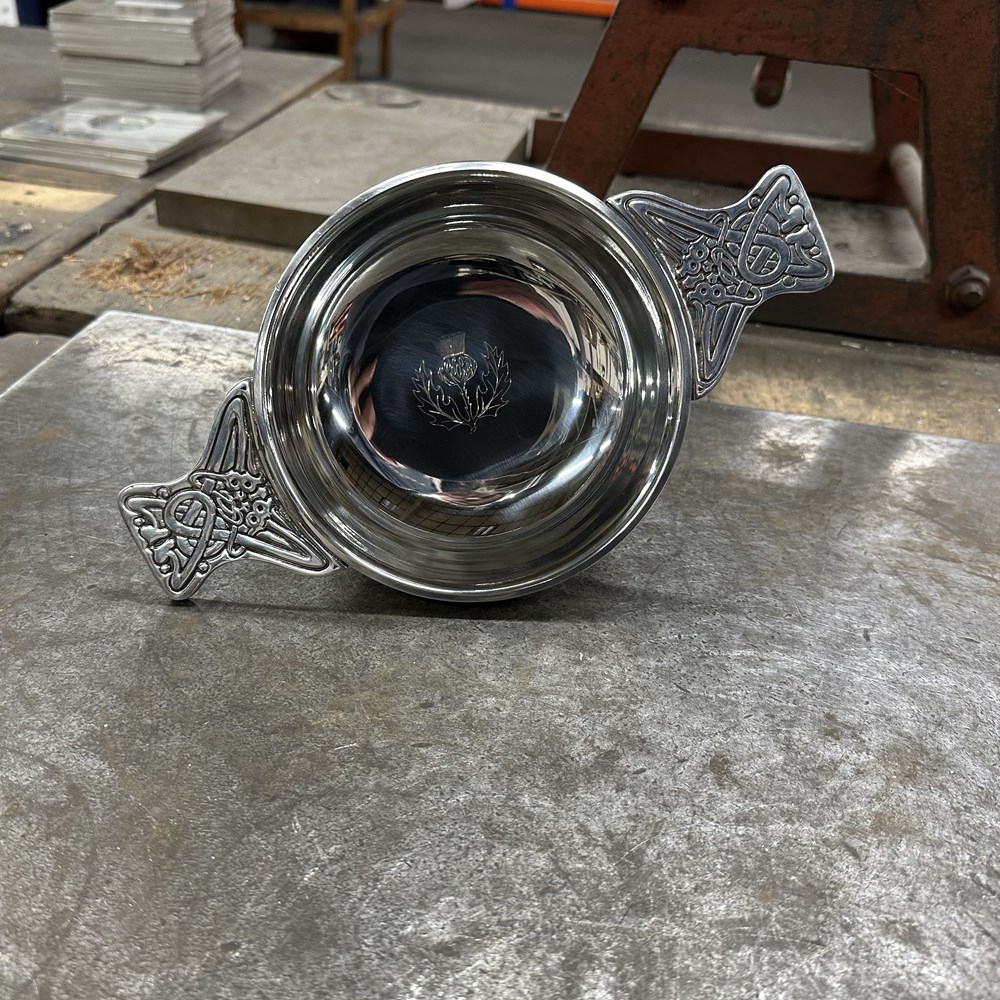 Large Plus Thistle Pewter Quaich Large Plus Thistle Pewter Quaich