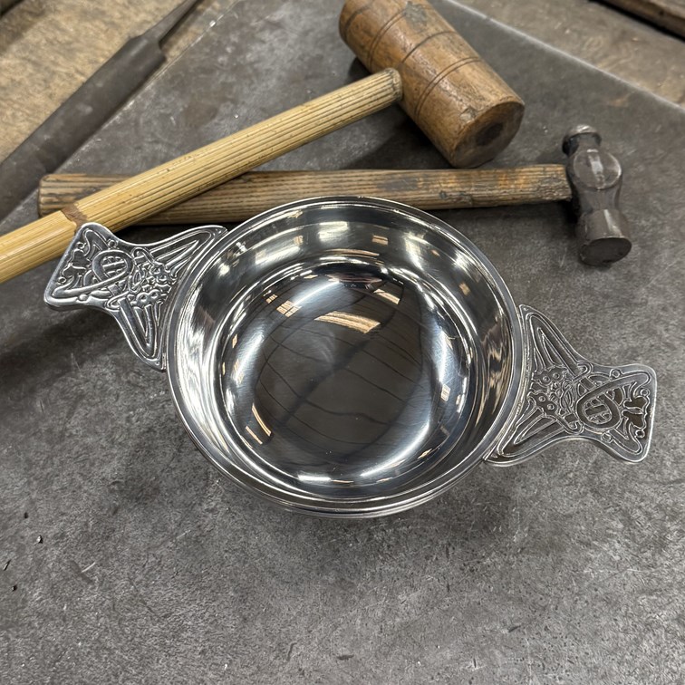 Large Plus Celtic Band Pewter Quaich Large Plus Celtic Band Pewter Quaich