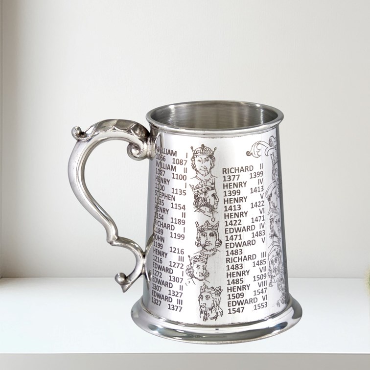 Kings And Queens One Pint Pewter Tankard Kings And Queens One Pint Pewter Tankard