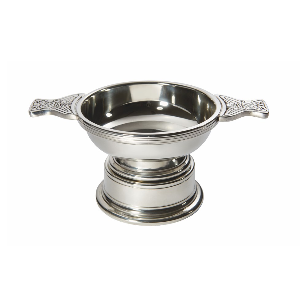 Medium And Large Pewter Quaich Plinth Medium And Large Pewter Quaich Plinth