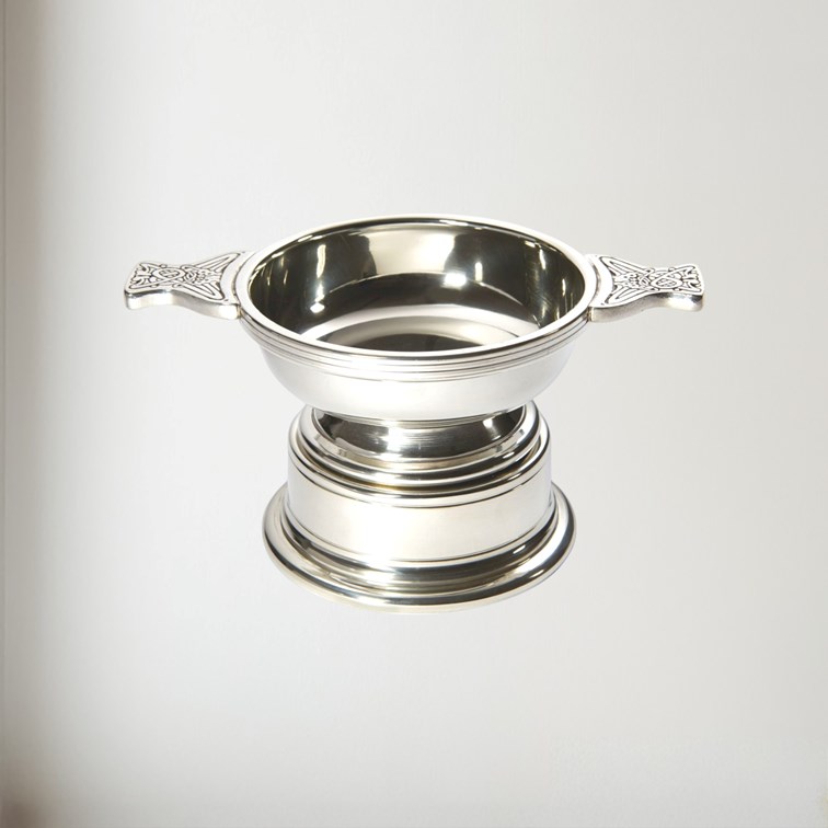Medium And Large Pewter Quaich Plinth Medium And Large Pewter Quaich Plinth