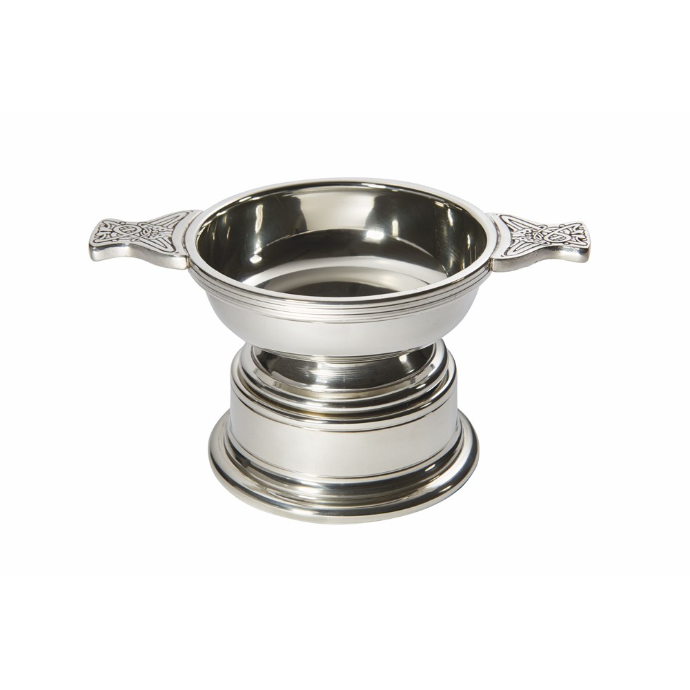 Medium And Large Pewter Quaich Plinth Medium And Large Pewter Quaich Plinth
