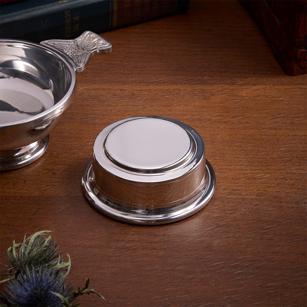 Medium And Large Pewter Quaich Plinth