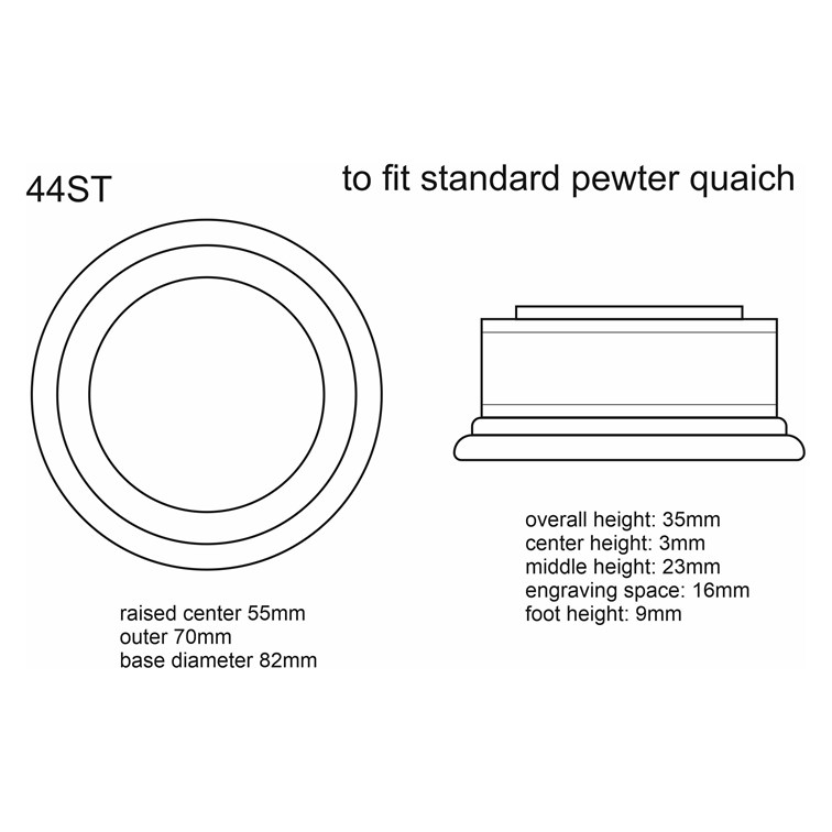 Standard Pewter Plinth Standard Pewter Plinth