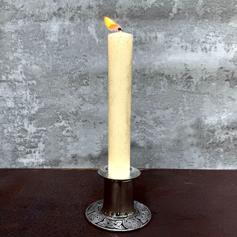 Small Celtic Pewter Candle Holder Small Celtic Pewter Candle Holder