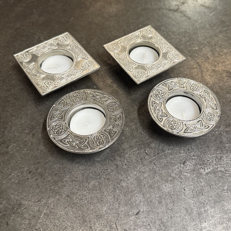 Square Celtic T-Lite Candle Holder Square Celtic T-Lite Candle Holder