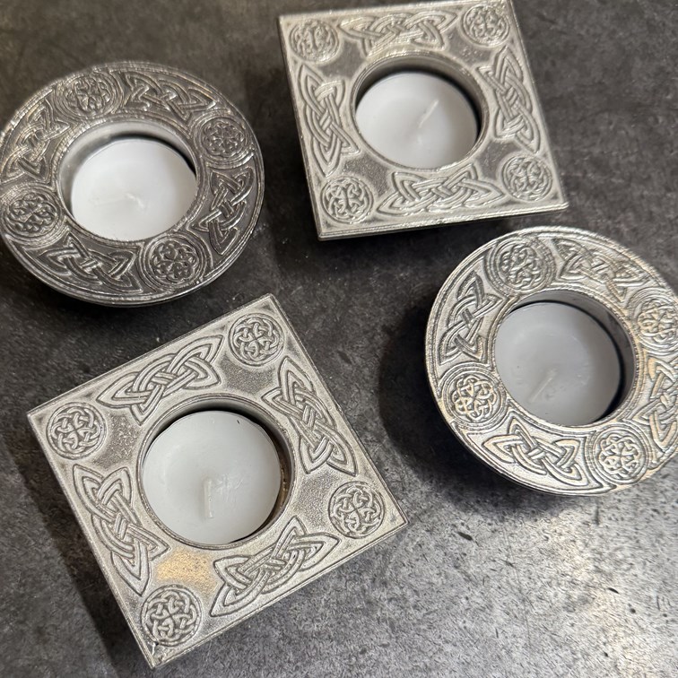 Square Celtic T-Lite Candle Holder
