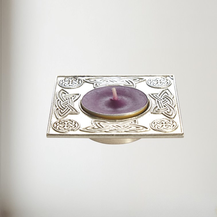 Square Celtic T-Lite Candle Holder Square Celtic T-Lite Candle Holder
