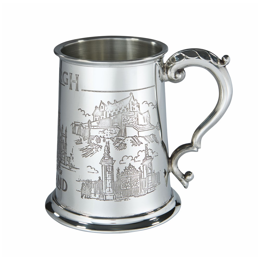 Edinburgh Scene Pewter Tankard Edinburgh Scene Pewter Tankard