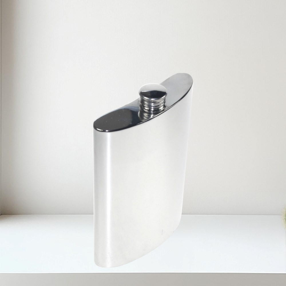 10oz Plain Pewter Kidney Hip Flask