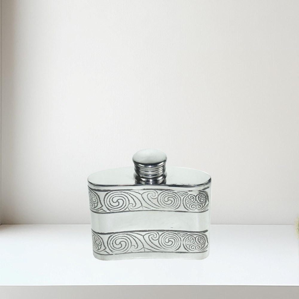 2oz Kells Kidney Pewter Kidney Hip  Flask