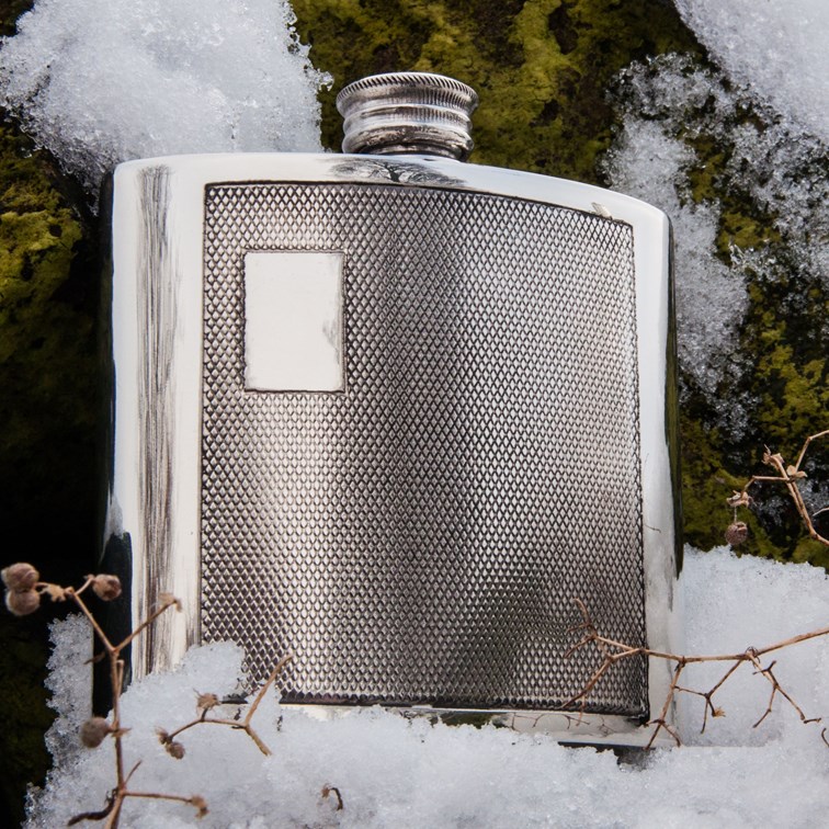 4oz Barley Pewter Kidney Hipflask 4oz Barley Pewter Kidney Hipflask
