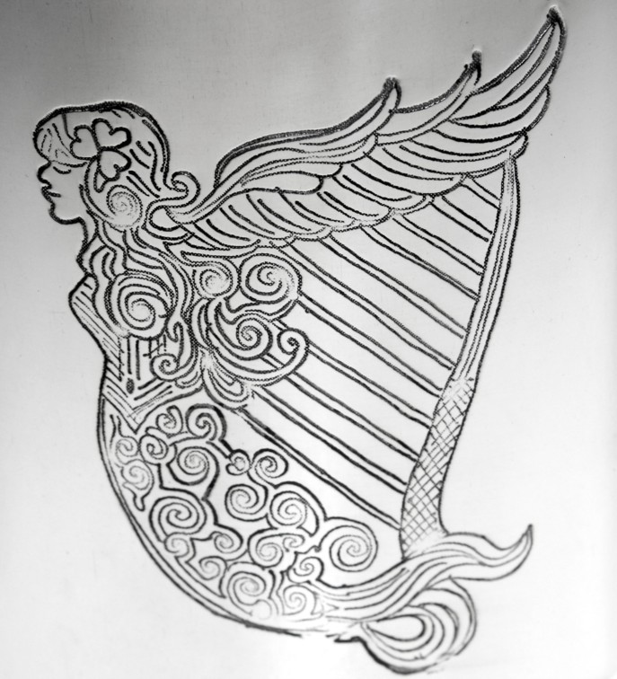 Irish Harp One Pint Pewter Tankard Irish Harp One Pint Pewter Tankard