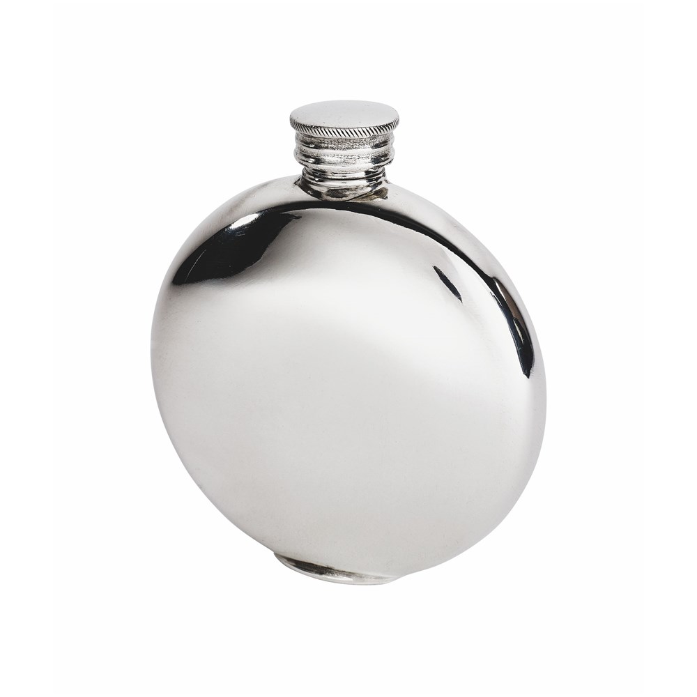 4oz Round Plain Pewter Flask 4oz Round Plain Pewter Flask