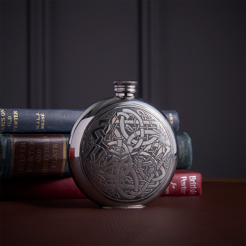 Round Celtic Circle Flask