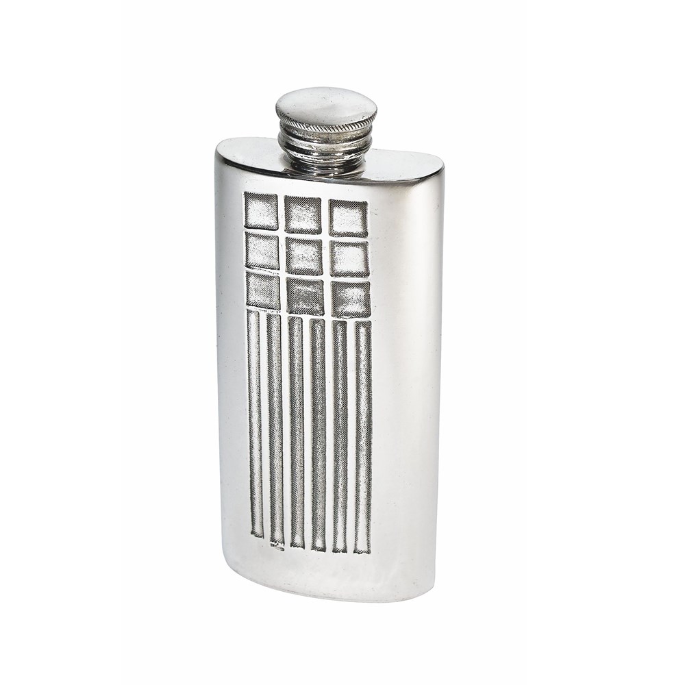 Charles Rennie Mackintosh 2oz Pewter Purse Flask Charles Rennie Mackintosh 2oz Pewter Purse Flask