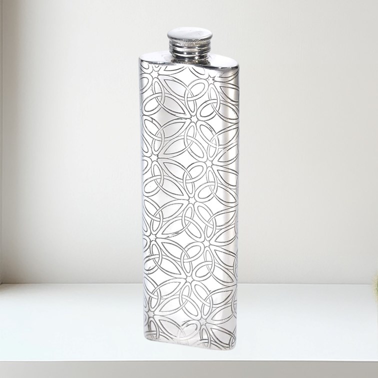 Triquetra 3oz Pewter Purse Flask Triquetra 3oz Pewter Purse Flask
