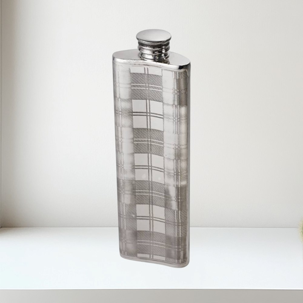 3oz Tartan Pewter Purse Flask 3oz Tartan Pewter Purse Flask