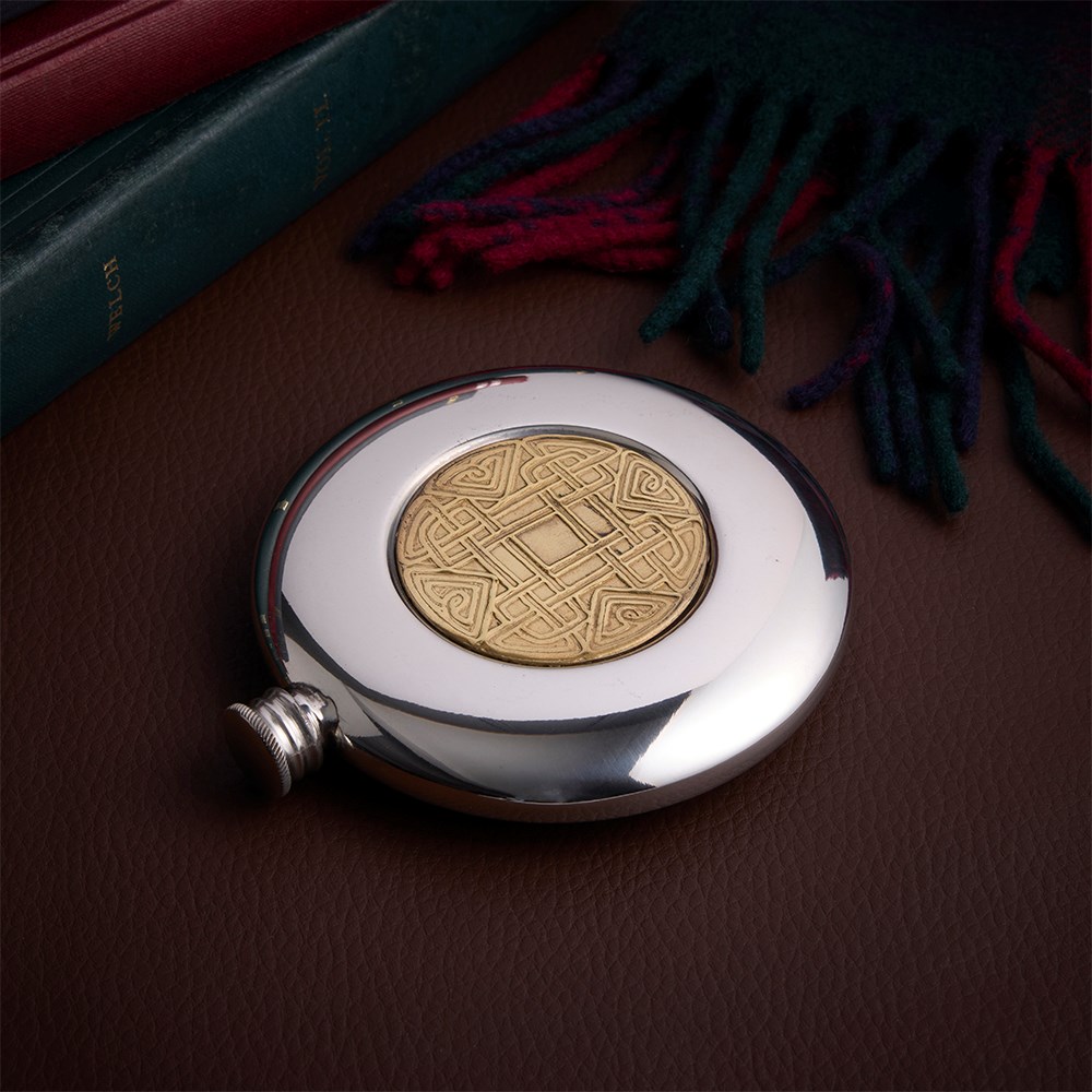 Celtic Gold Pewter Sporran Flask