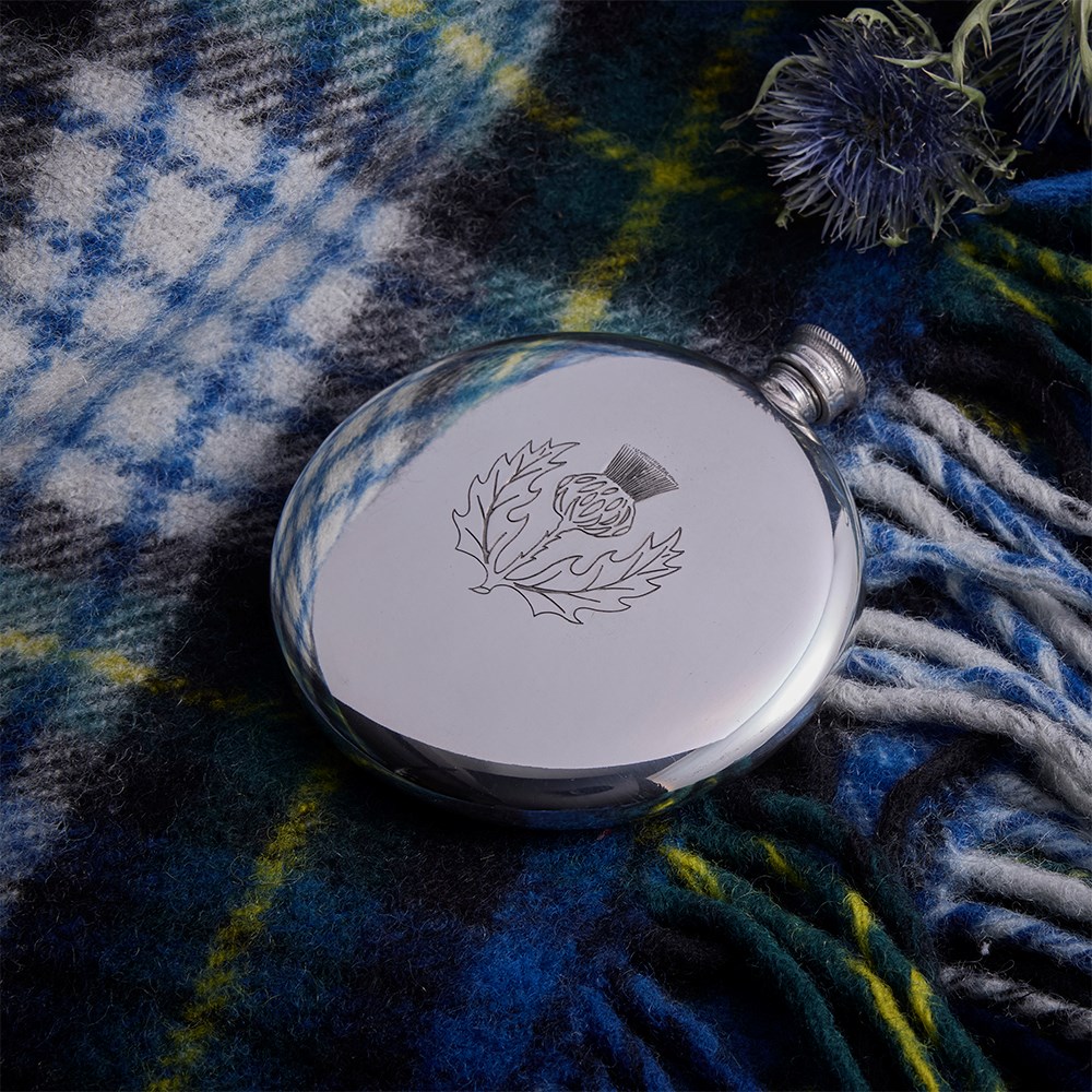 Thistle Pewter Sporran Flask