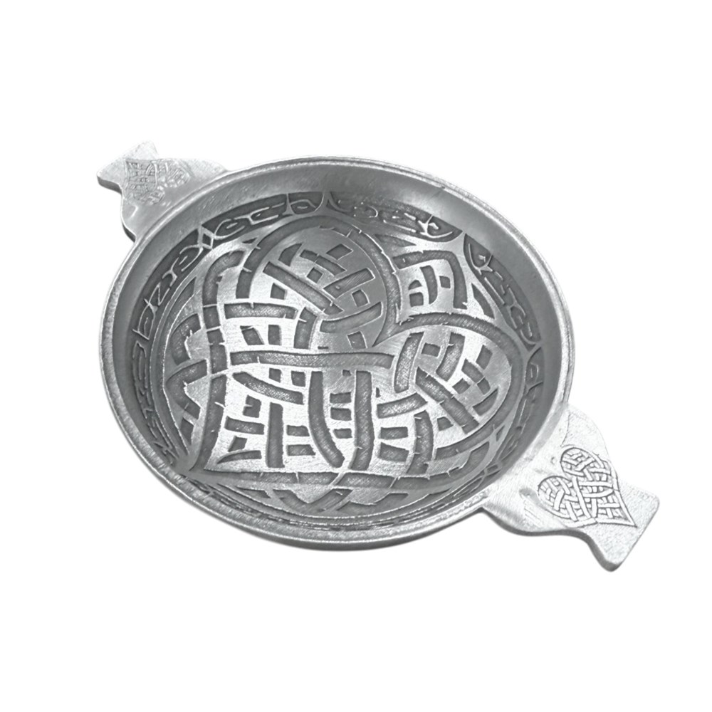 Celtic Heart Cast 3" Pewter Quaich