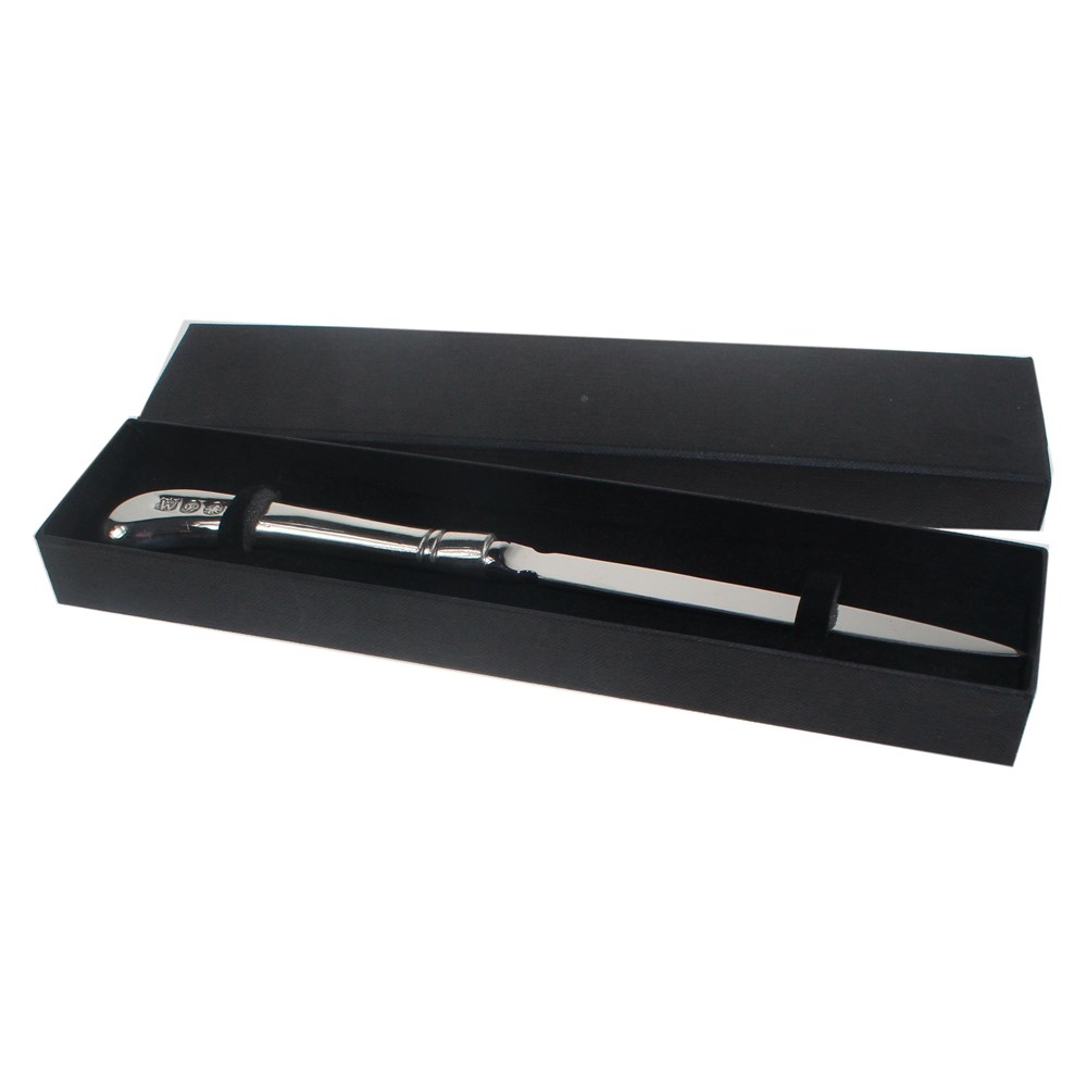 Cast Pewter And Stainless Steel Pistol Letter Opener Cast Pewter And Stainless Steel Pistol Letter Opener