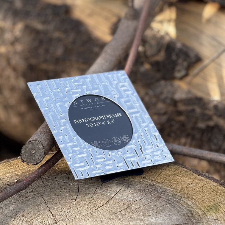 Small Metropolitan 4"X4" Pewter Picture Frame Small Metropolitan 4"X4" Pewter Picture Frame