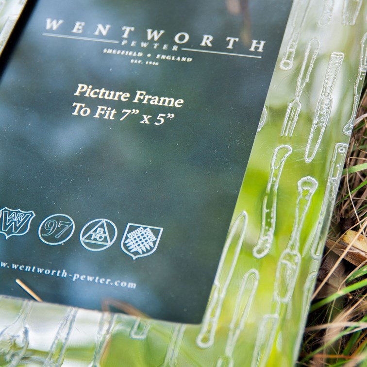 Large Knife Fork Spoon Pewter 7"X5" Picture Frame Large Knife Fork Spoon Pewter 7"X5" Picture Frame