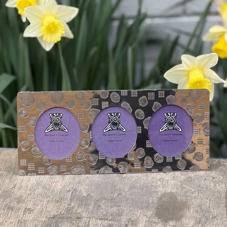 Triple Charles Rennie Mackintosh Pewter Picture Frame Triple Charles Rennie Mackintosh Pewter Picture Frame