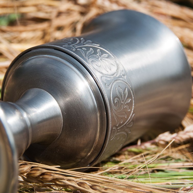 Medieval Antique Finish Pewter Goblet Medieval Antique Finish Pewter Goblet