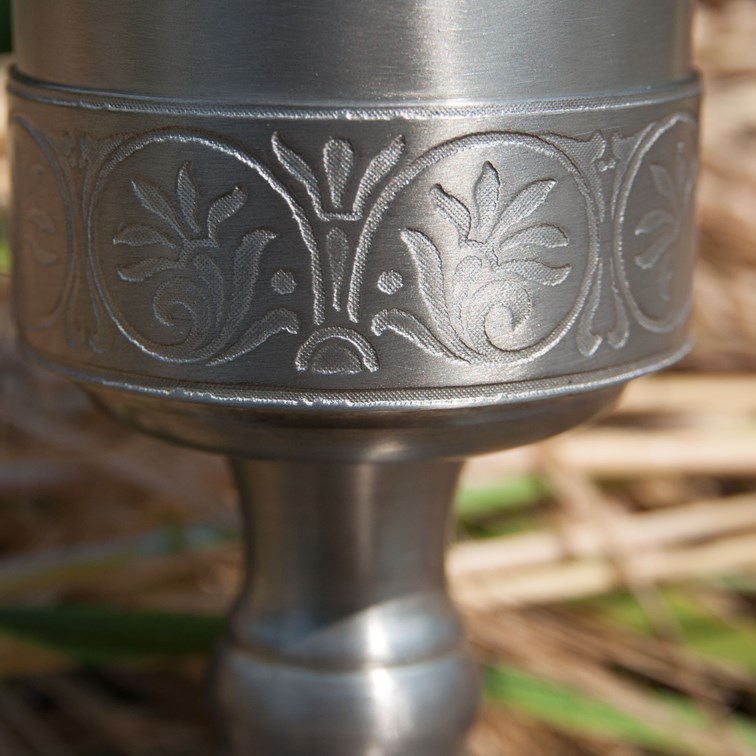 Medieval Antique Finish Pewter Goblet Medieval Antique Finish Pewter Goblet