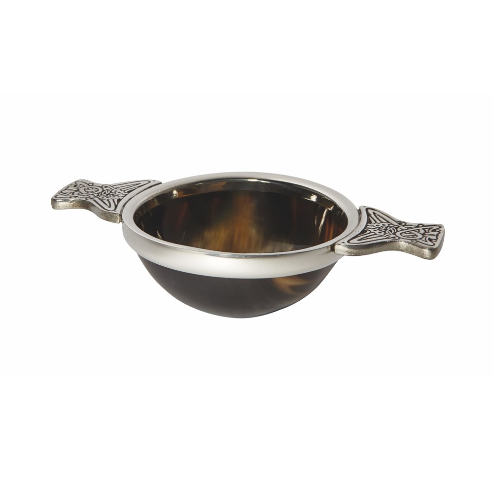 100mm Horn And Pewter Quaich 100mm Horn And Pewter Quaich