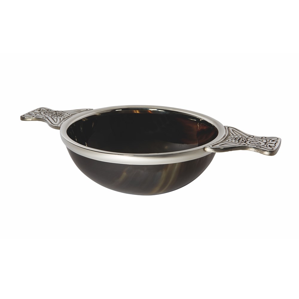 160mm Horn And Pewter Quaich 160mm Horn And Pewter Quaich