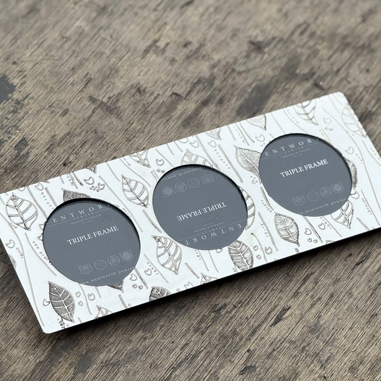 Triple Leaf Pewter Frame Triple Leaf Pewter Frame