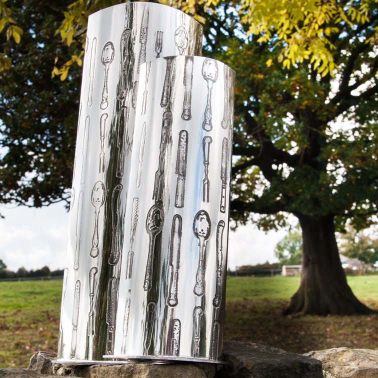 Knife Fork Spoon pewter  Vase Knife Fork Spoon pewter  Vase