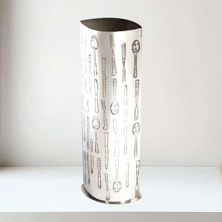 Knife Fork Spoon pewter  Vase Knife Fork Spoon pewter  Vase