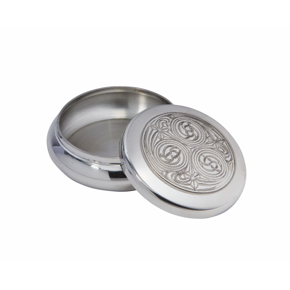 Kells Round Pewter Trinket Box Kells Round Pewter Trinket Box