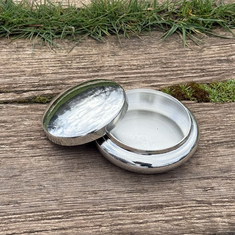 Plain Georgian Pewter Trinket Box Plain Georgian Pewter Trinket Box