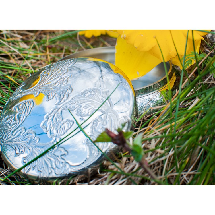 Acanthus Pattern Pewter Trinket Box Acanthus Pattern Pewter Trinket Box