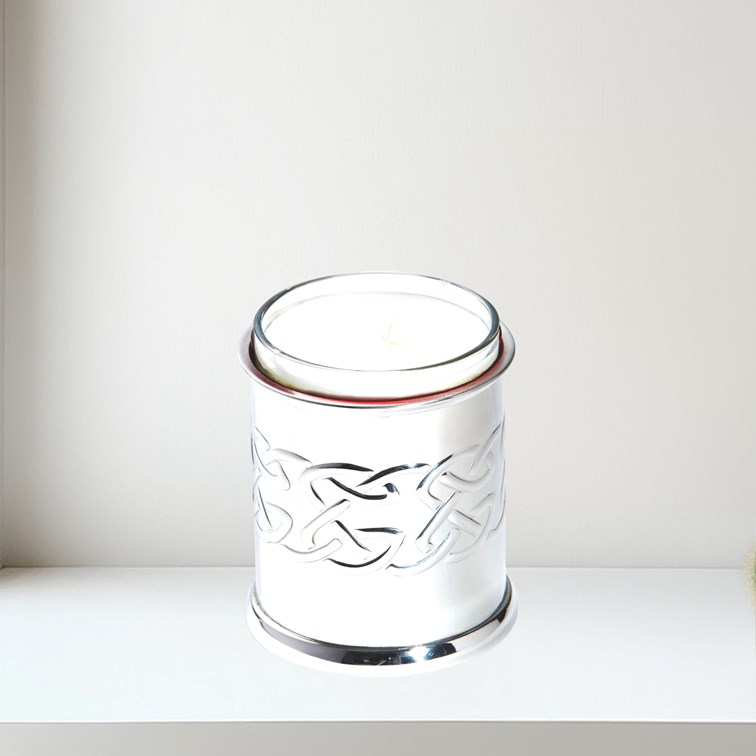 Pewter Embossed Celtic Candle Votive Pewter Embossed Celtic Candle Votive