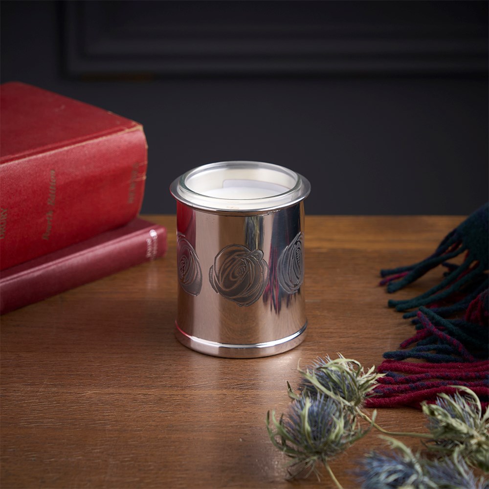 Charles Rennie Mackintosh Rose Pewter Candle Votive Charles Rennie Mackintosh Rose Pewter Candle Votive