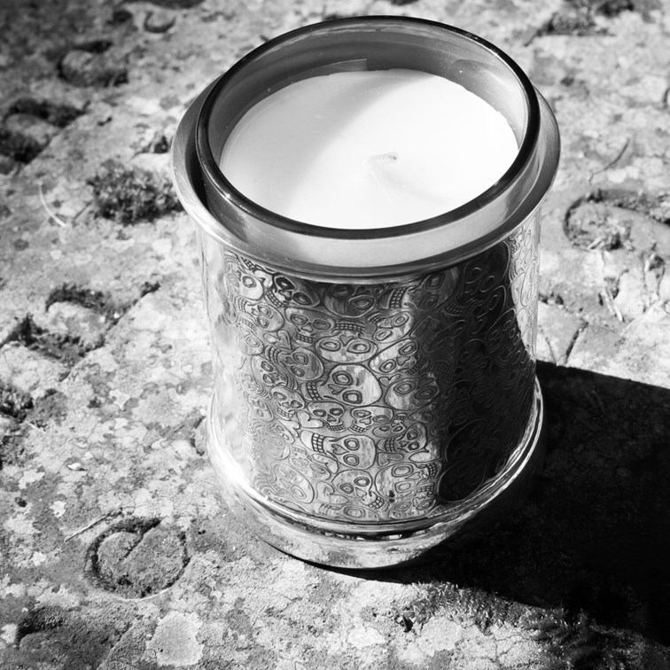 Love Skull Pewter Candle Votive Love Skull Pewter Candle Votive